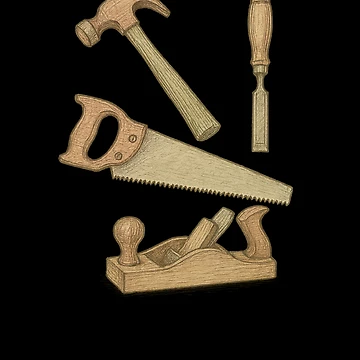 Artwork thumbnail, Rustic Workshop Tools by Paninides