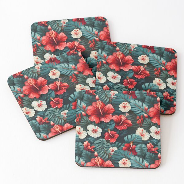 Item preview, #12 Floral Pattern. Hibiscus flowers illustration pattern designed and sold by Fleurseam-art.