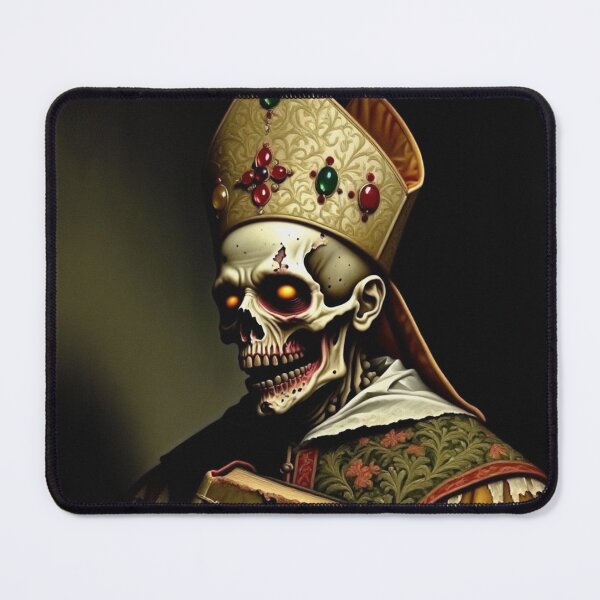 Item preview, The Creepy Deacon Zombie Horror Tudor era portrait art designed and sold by Vintage Designs +.