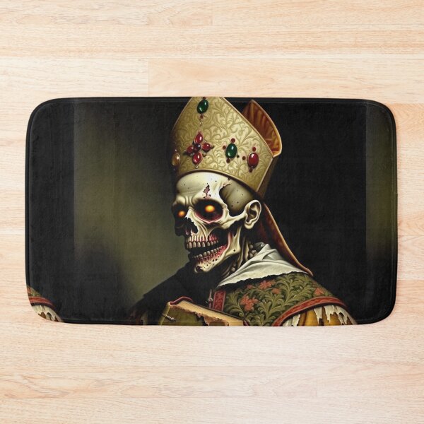 Item preview, The Creepy Deacon Zombie Horror Tudor era portrait art designed and sold by Vintage Designs +.