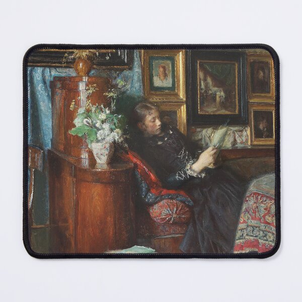 Item preview, Interior with the Artist's Wife in the Living Room (1888) - Viggo Johansen designed and sold by SALON DES ARTS.