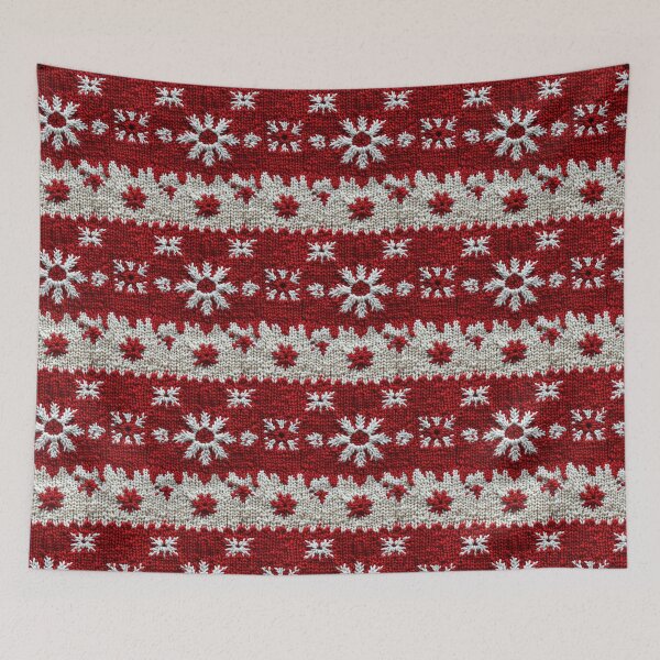 Item preview, Cute Snowflakes Funny Ugly Chrismas Knitted Style Pattern designed and sold by SecretDicer.