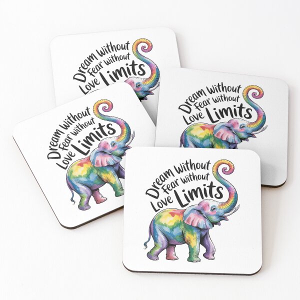 Item preview, Dream Without Fear Love Without Limits Elephant LGBT designed and sold by FranzFriesen.
