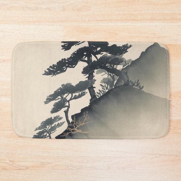 Item preview, Pines Beneath Falling Snow – Ukiyo-e Japanese Ink Wash Winter Scene designed and sold by Vandy Fullam.
