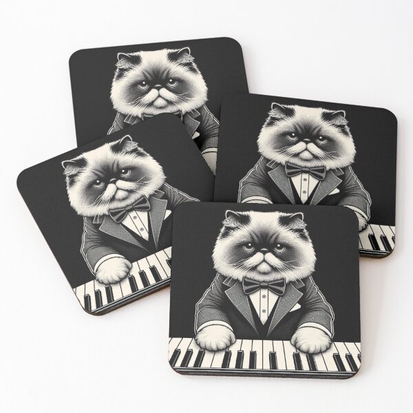 Item preview, Pianist cute himalayan cat  designed and sold by Dogandesighn.