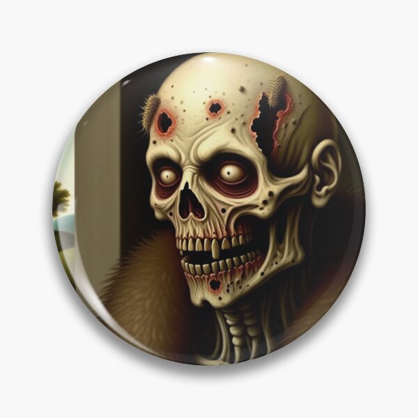 Item preview, His undead Eminence grand inquisitor Cromwell Zombie Horror Tudor era portrait art designed and sold by Vintage Designs +.