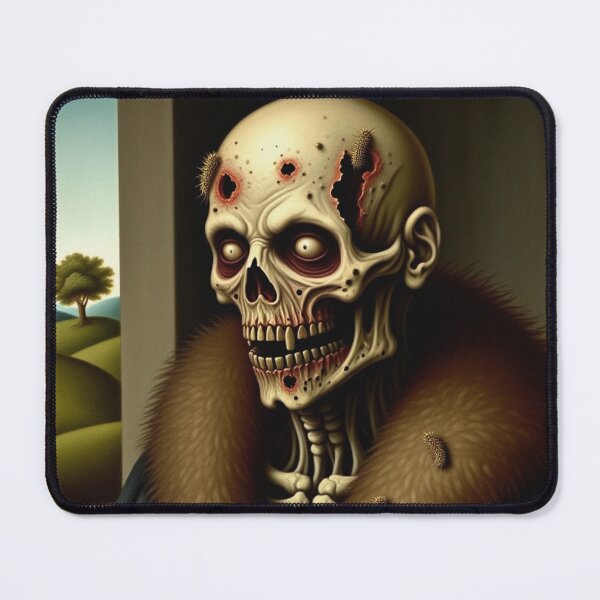 Item preview, His undead Eminence grand inquisitor Cromwell Zombie Horror Tudor era portrait art designed and sold by Vintage Designs +.