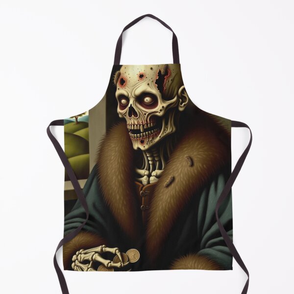 Item preview, His undead Eminence grand inquisitor Cromwell Zombie Horror Tudor era portrait art designed and sold by Vintage Designs +.