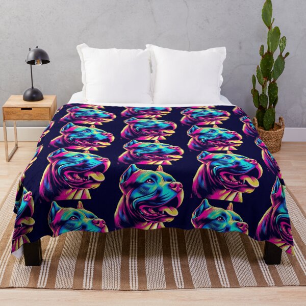 Item preview, colorful cute pitbull designed and sold by Dogandesighn.