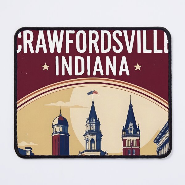 Item preview, Crawfordsville Indiana 1950s USA Vintage Travel Tourism designed and sold by TravelersGems.