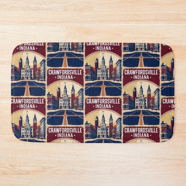 Item preview, Crawfordsville Indiana 1950s USA Vintage Travel Tourism designed and sold by TravelersGems.