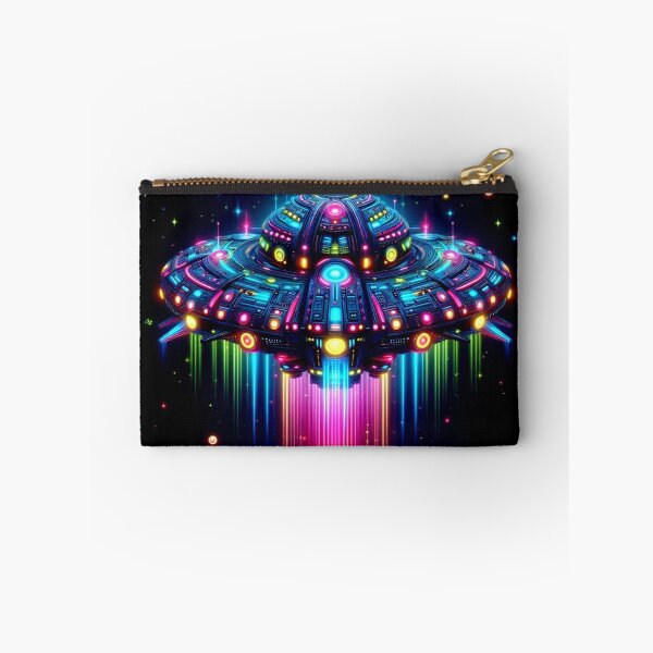 Item preview, Colorful mystic fantasy neon spaceship  designed and sold by Dogandesighn.