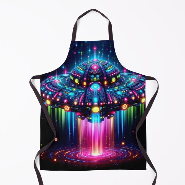 Item preview, Colorful mystic fantasy neon spaceship designed and sold by Dogandesighn.