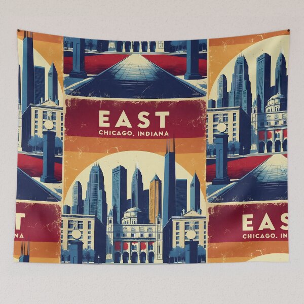 Item preview, East Chicago Indiana 1950s USA Vintage Travel Tourism designed and sold by TravelersGems.