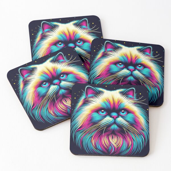 Item preview, Colorful cute himalayan cat  designed and sold by Dogandesighn.