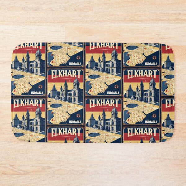 Item preview, Elkhart Indiana 1950s USA Vintage Travel Tourism designed and sold by TravelersGems.