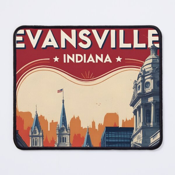 Item preview, Evansville Indiana 1950s USA Vintage Travel Tourism designed and sold by TravelersGems.