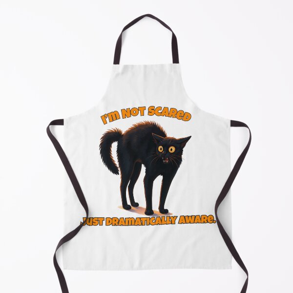Item preview, I’m Not Scared, Just Dramatically Aware – Funny Scaredy Cat Halloween Design designed and sold by MagicMeow1.