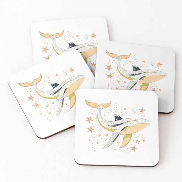 Item preview, T-shorts Whale Shark Surfacing, Watercolour galaxy humpback whale Sticker designed and sold by AlinaMalina24.