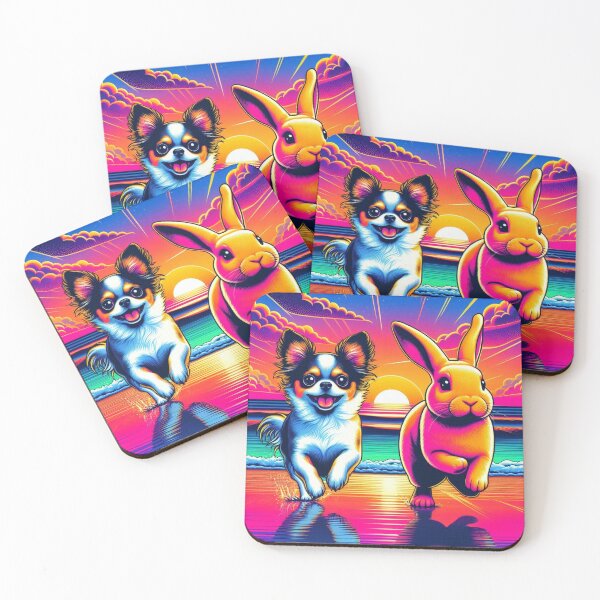 Item preview, chihuahua dog and bunny designed and sold by Dogandesighn.