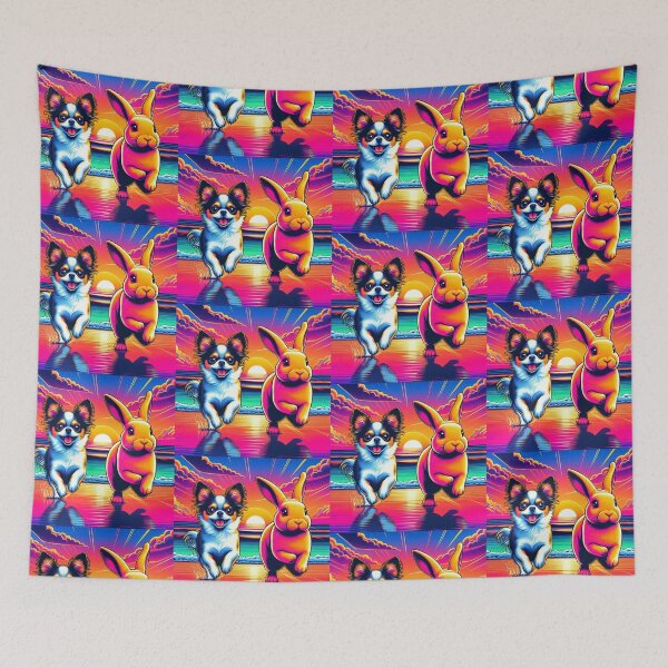 Item preview, chihuahua dog and bunny designed and sold by Dogandesighn.