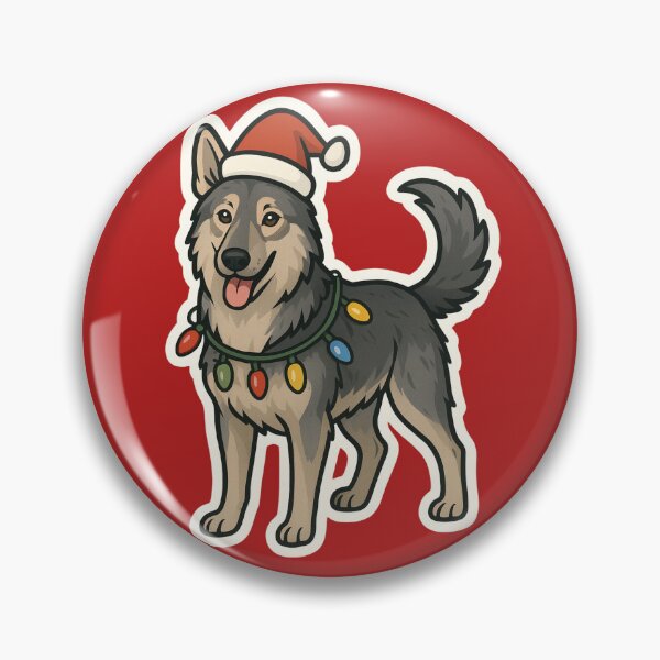 Item preview, Czechoslovakian Wolfdog Christmas Lights – Vlciak in Santa Hat designed and sold by GoodyPaws.