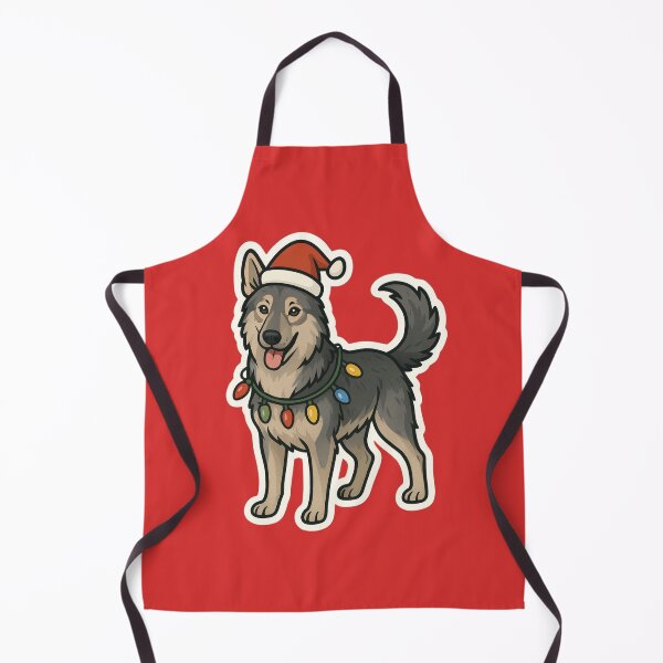 Item preview, Czechoslovakian Wolfdog Christmas Lights – Vlciak in Santa Hat designed and sold by GoodyPaws.