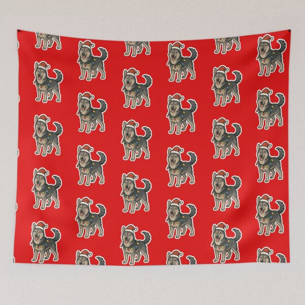 Item preview, Czechoslovakian Wolfdog Christmas Lights – Vlciak in Santa Hat designed and sold by GoodyPaws.
