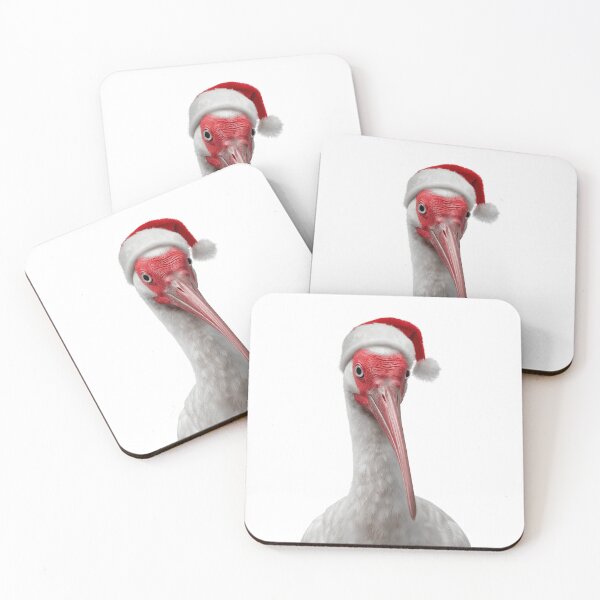Item preview, Christmas Ibis bird with Santa Hat designed and sold by LazyOwlStore.