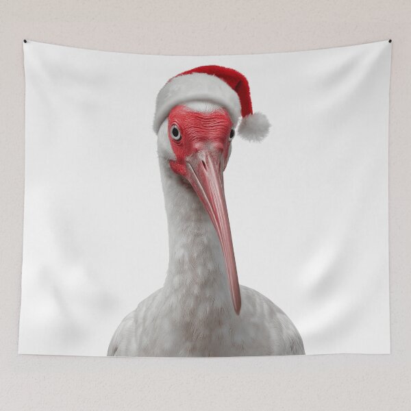 Item preview, Christmas Ibis bird with Santa Hat designed and sold by LazyOwlStore.