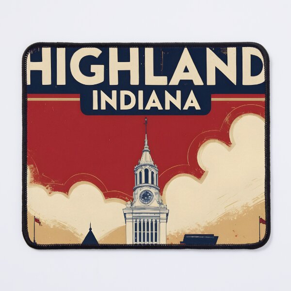 Item preview, Highland Indiana 1950s USA Vintage Travel Tourism designed and sold by TravelersGems.