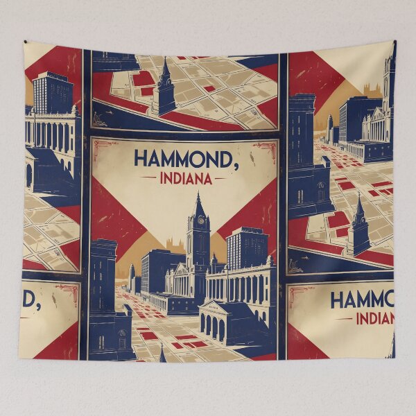 Item preview, Hammond Indiana 1950s USA Vintage Travel Tourism designed and sold by TravelersGems.