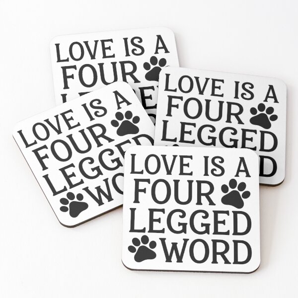 Item preview, Love Is A Four Legged Word Paw Print Dog LoverDesign  designed and sold by The Zoomie Collective.