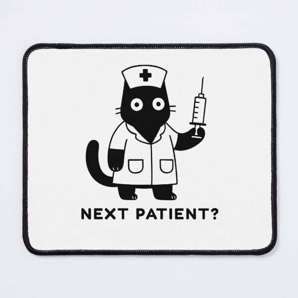 Item preview, Next Patient? – Funny Minimalist Nurse Cat T-Shirt Sticker designed and sold by AFRUKSOODJAI.