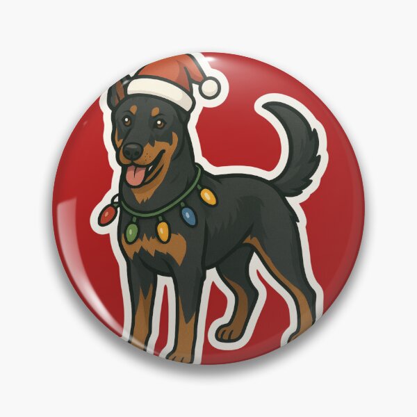 Item preview, Berger de Beauce Christmas Lights – Beauceron in Santa Hat designed and sold by GoodyPaws.