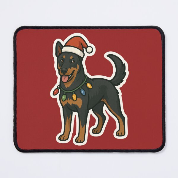 Item preview, Berger de Beauce Christmas Lights – Beauceron in Santa Hat designed and sold by GoodyPaws.