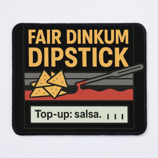 Item preview, Fair Dinkum Dipstick — Garage Salsa Service Label designed and sold by POD DYNASTY.