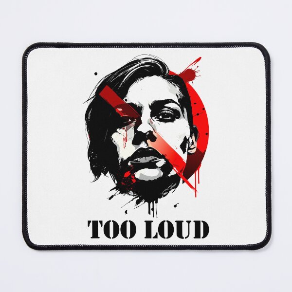 Item preview, TOO LOUD – Expressionist Grunge Portrait designed and sold by SylwiaPrint.