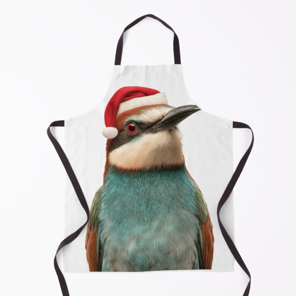 Item preview, Christmas Bee-Eater bird with Santa Hat designed and sold by LazyOwlStore.