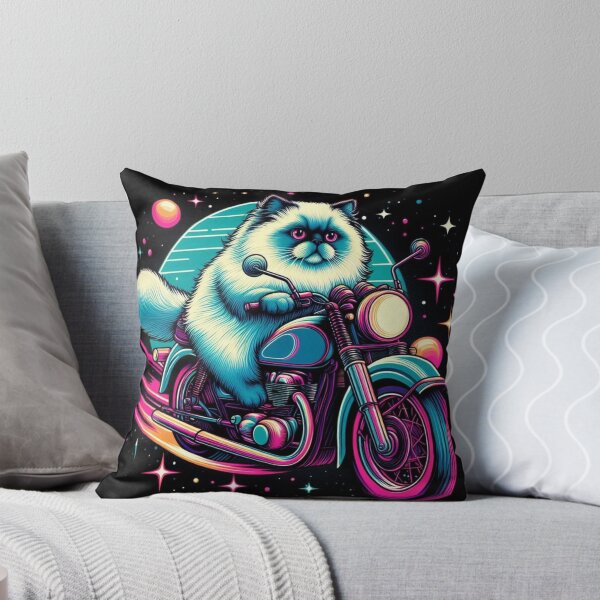 Item preview, "Cosmic Cat Rider – Neon Motorcycle Adventure in Space" designed and sold by Dogandesighn.