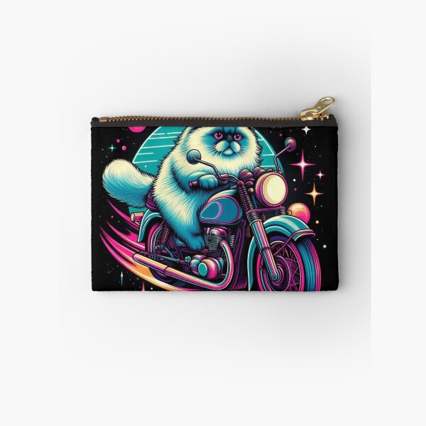Item preview, "Cosmic Cat Rider – Neon Motorcycle Adventure in Space" designed and sold by Dogandesighn.