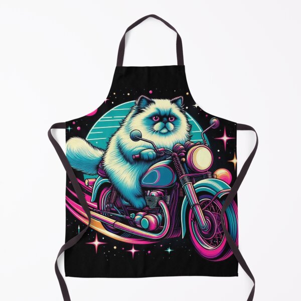Item preview, "Cosmic Cat Rider – Neon Motorcycle Adventure in Space" designed and sold by Dogandesighn.