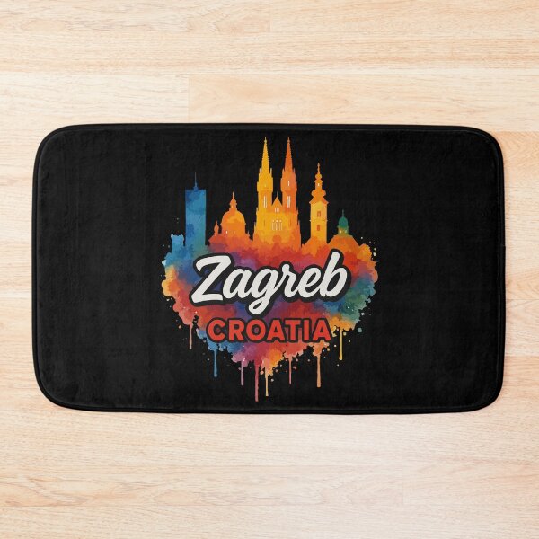 Item preview, Zagreb Croatia Skyline Watercolor designed and sold by TomFrontierArt.