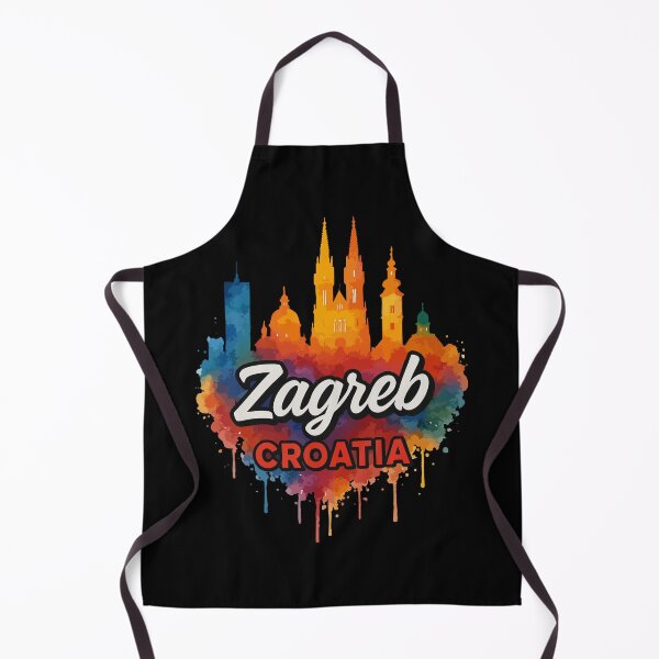 Item preview, Zagreb Croatia Skyline Watercolor designed and sold by TomFrontierArt.