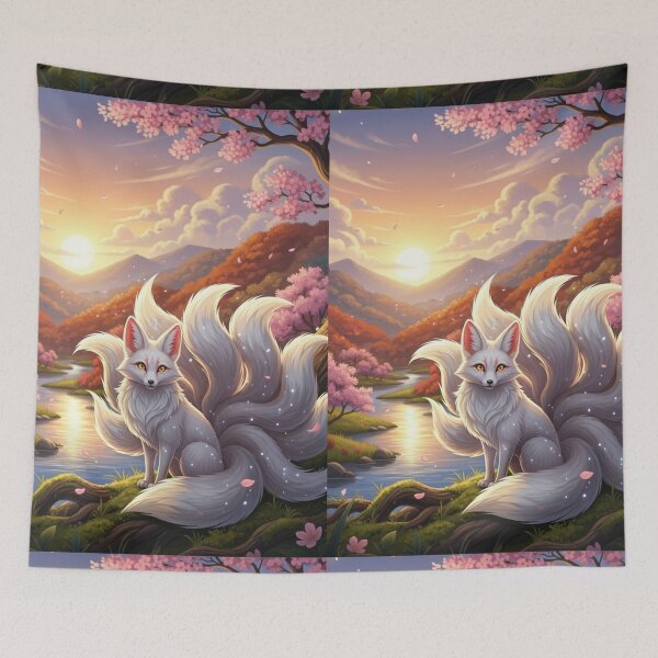 Item preview, Sakura Kitsune River Glow designed and sold by FoxVibes.