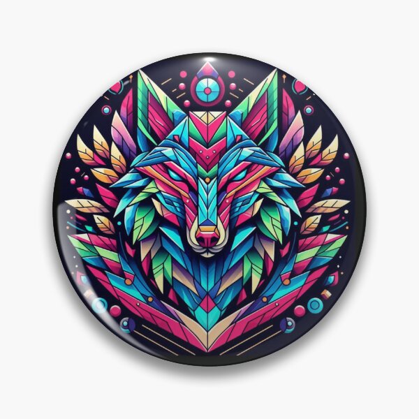 Item preview, Colorful geometric mystic wolf  designed and sold by Dogandesighn.
