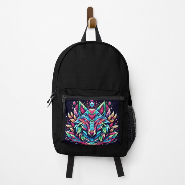 Item preview, Colorful geometric mystic wolf designed and sold by Dogandesighn.