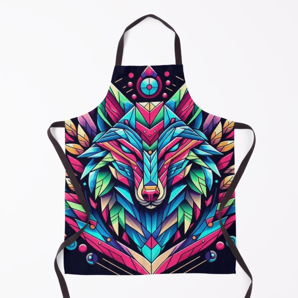 Item preview, Colorful geometric mystic wolf  designed and sold by Dogandesighn.