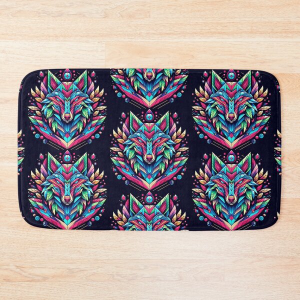 Item preview, Colorful geometric mystic wolf  designed and sold by Dogandesighn.