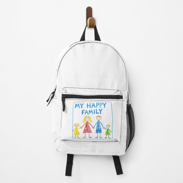 Item preview, My Happy Family – Cute Crayon Drawing of a Smiling Family designed and sold by Kavya Art.